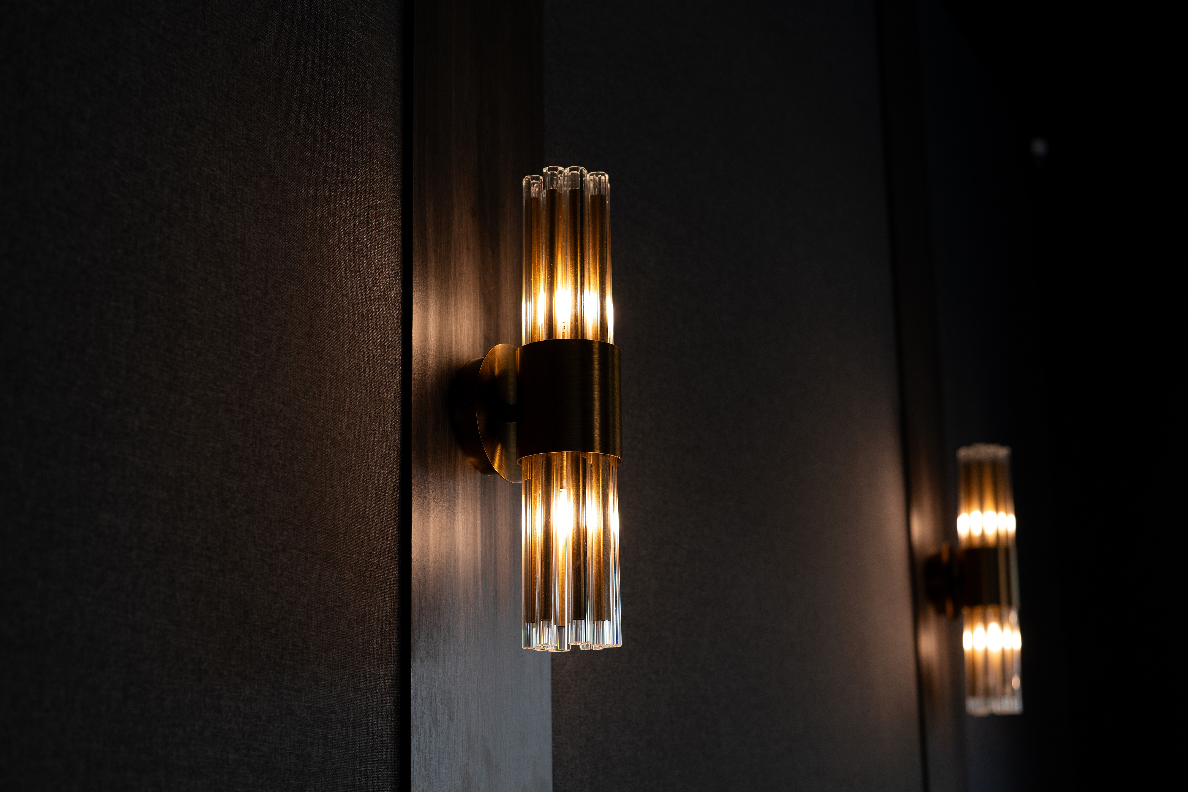 Luxury home cinema lighting detail